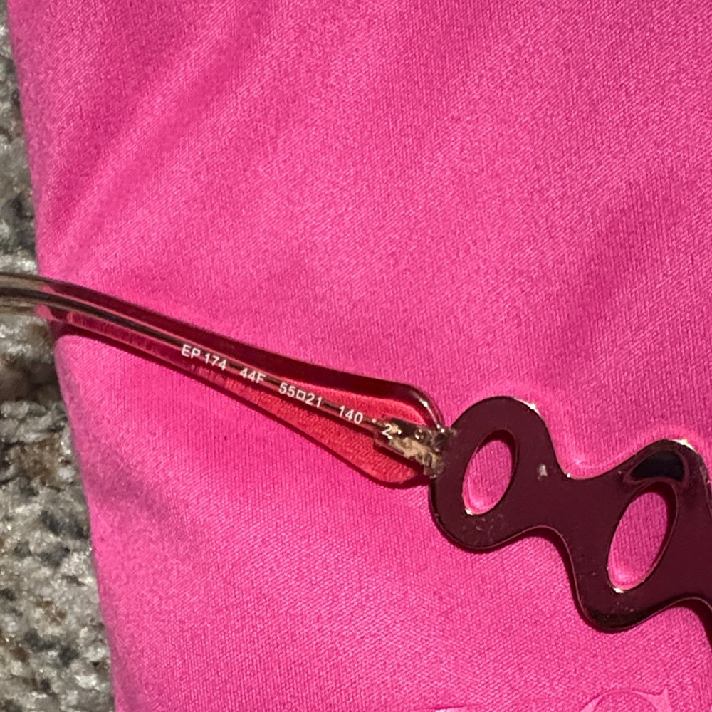 Emilio Pucci EP174 44F Brown Crystal Round Over Size Sunglasses Frame 55-21-140 - Picture 6 of 6